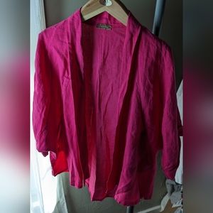XL 100% linen short sleeve C. Valentyne jacket
